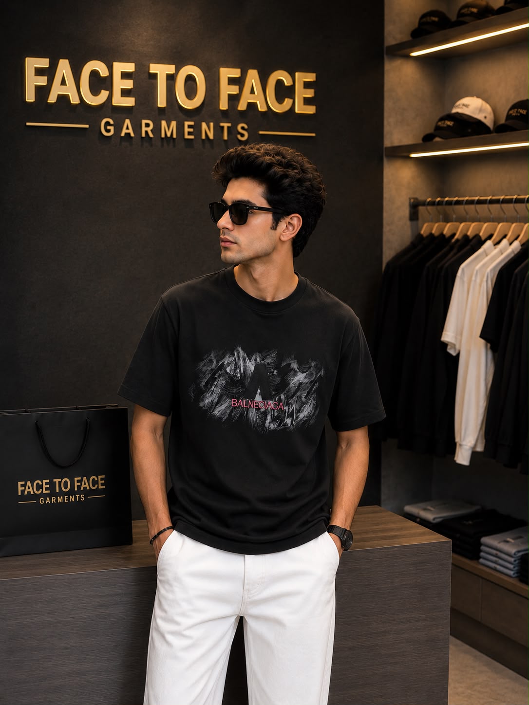 Shop Round Neck Drop Shoulder T-Shirts | Face to Face Garments