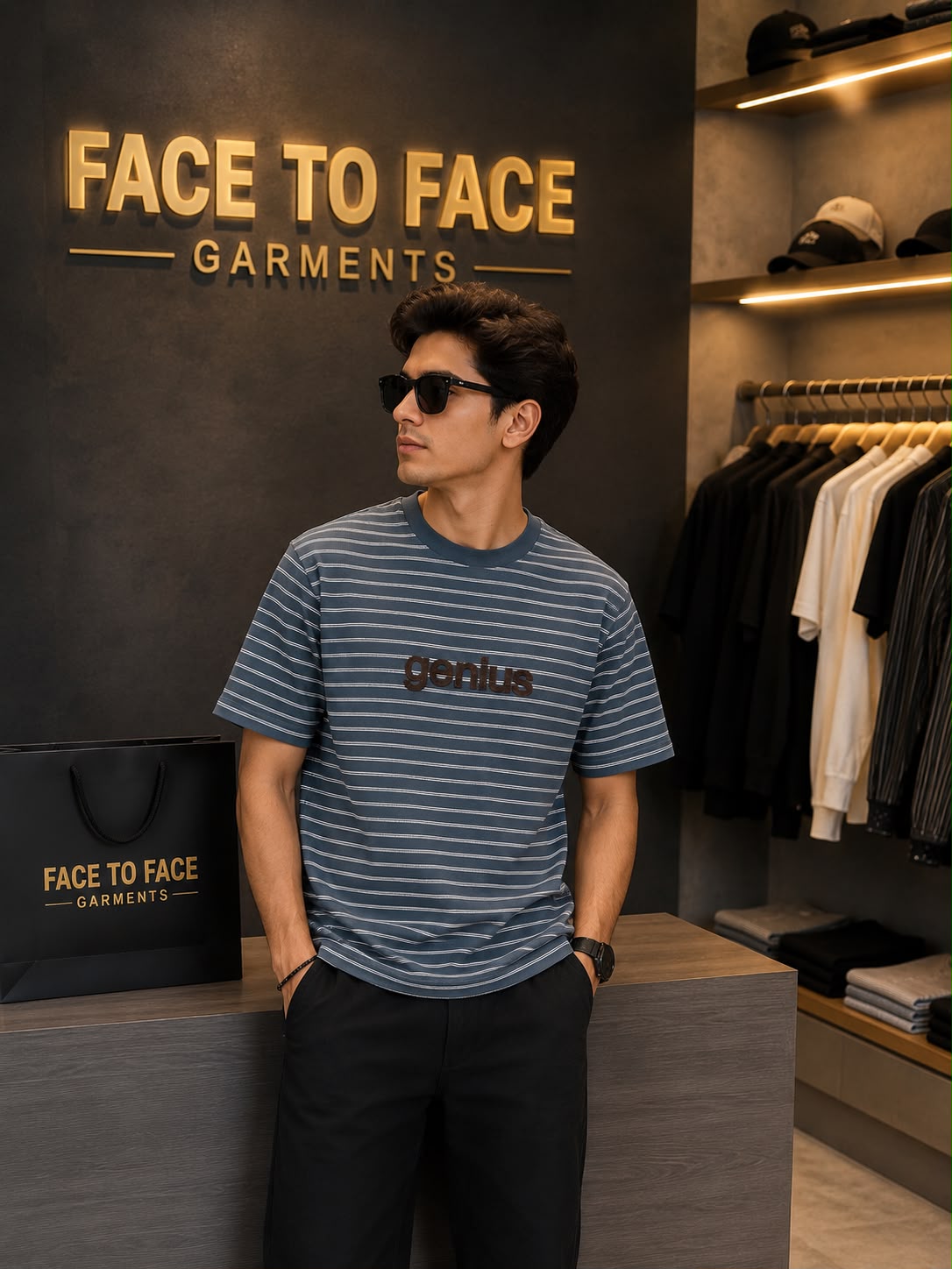 Round Neck Drop Shoulder T-Shirts for Men | Face to Face Garments
