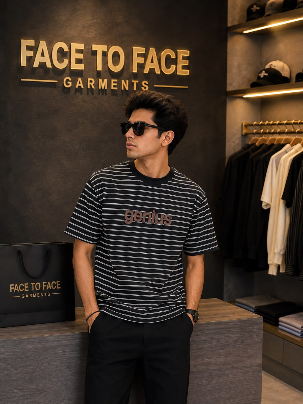 Round Neck Drop Shoulder T-Shirts for Men | Face to Face Garments