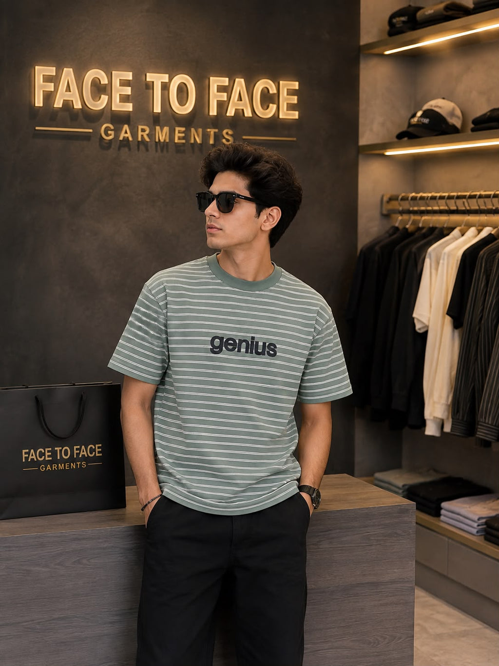 Round Neck Drop Shoulder T-Shirts for Men | Face to Face Garments