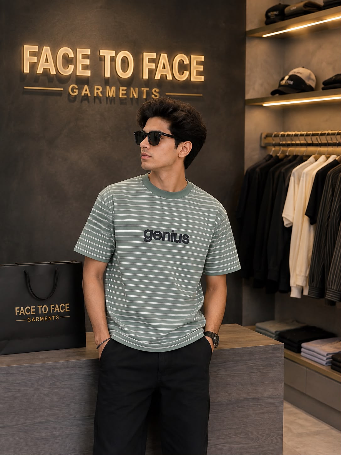 Round Neck Drop Shoulder T-Shirts for Men | Face to Face Garments