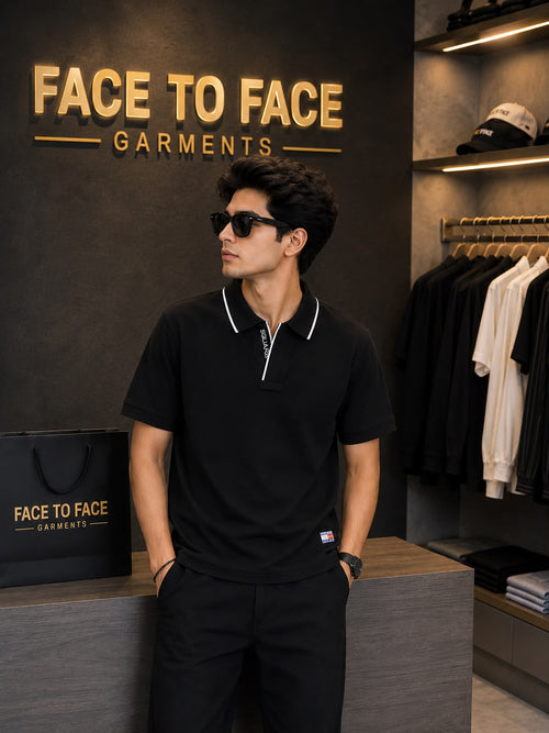 Imported Johnny Collar T-Shirts for Men | Face to Face Garments
