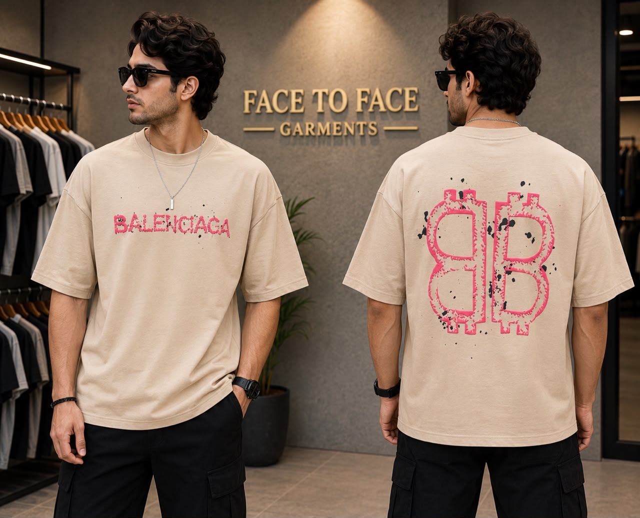Drop Shoulder Baggy T-Shirts for Men | Face to Face Garments